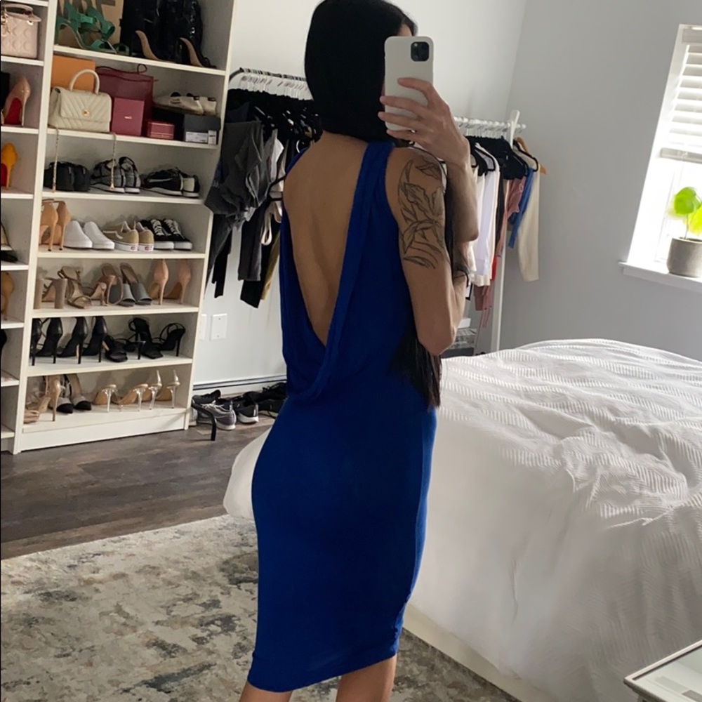 ASOS Bodycon Blue Backless Dress